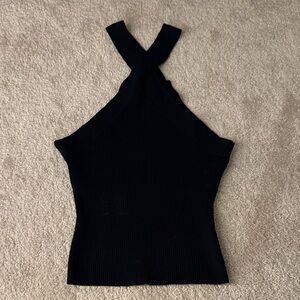 Stylish Black Cross-Strap Tank Top